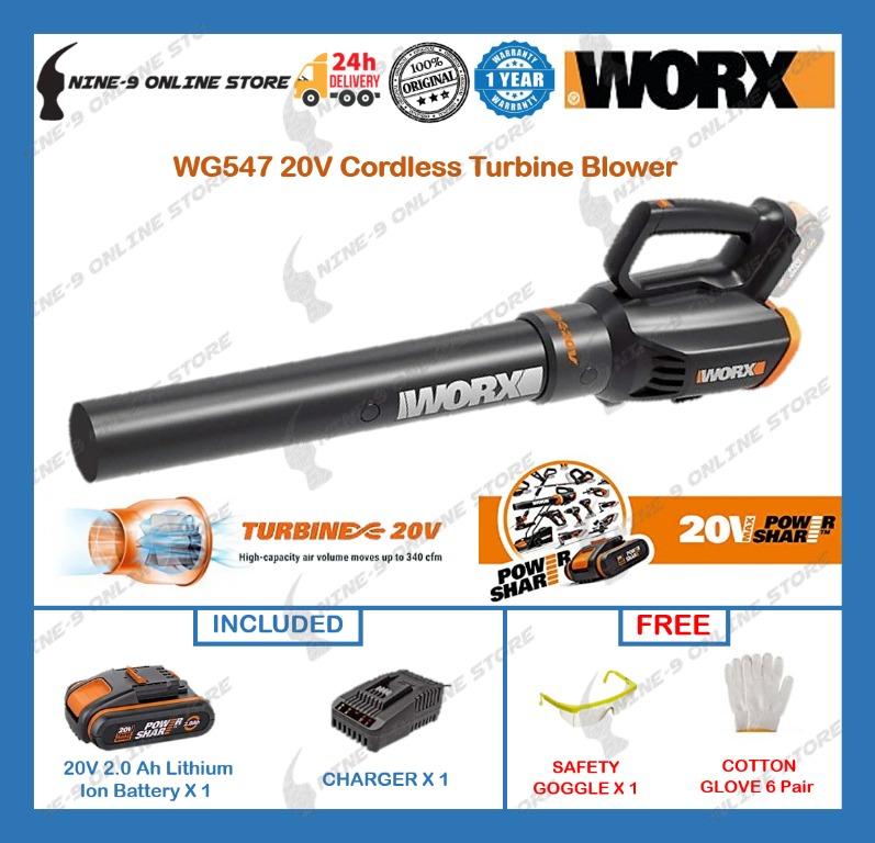 WORX 20V Power Share Turbine Cordless Two Speed Leaf Blower