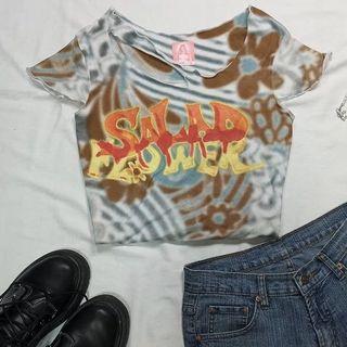 y2k salad flower top
