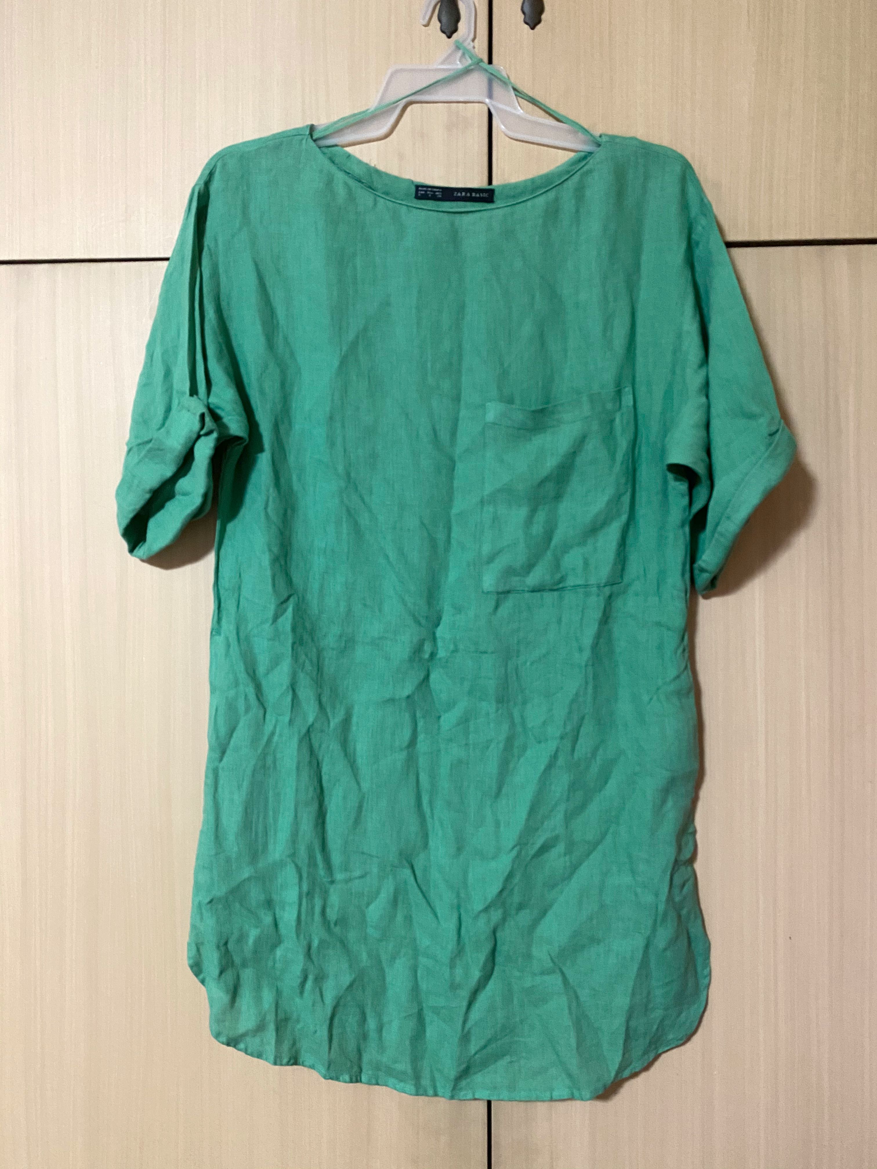 Zara Linen Dress, Women's Fashion, Tops, Blouses on Carousell