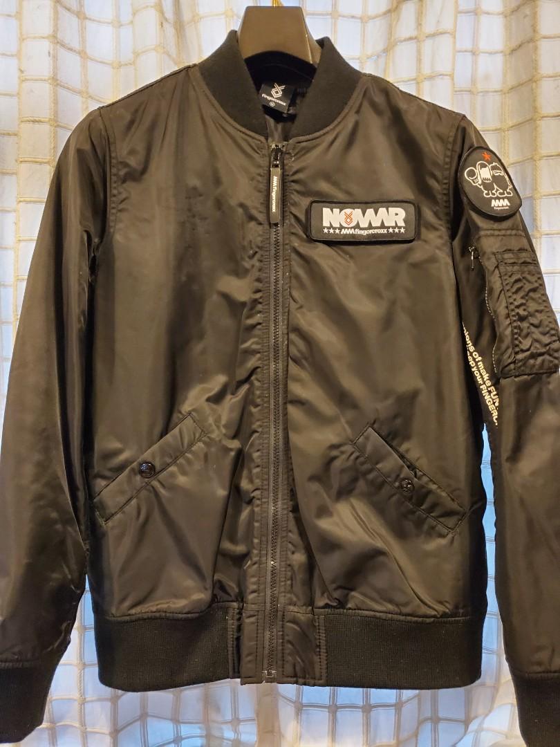4a Like Black Waf 葛民輝林海峰x Fingercroxx Ma 1 夾棉風褸外套 男裝 外套及戶外衣服 Carousell