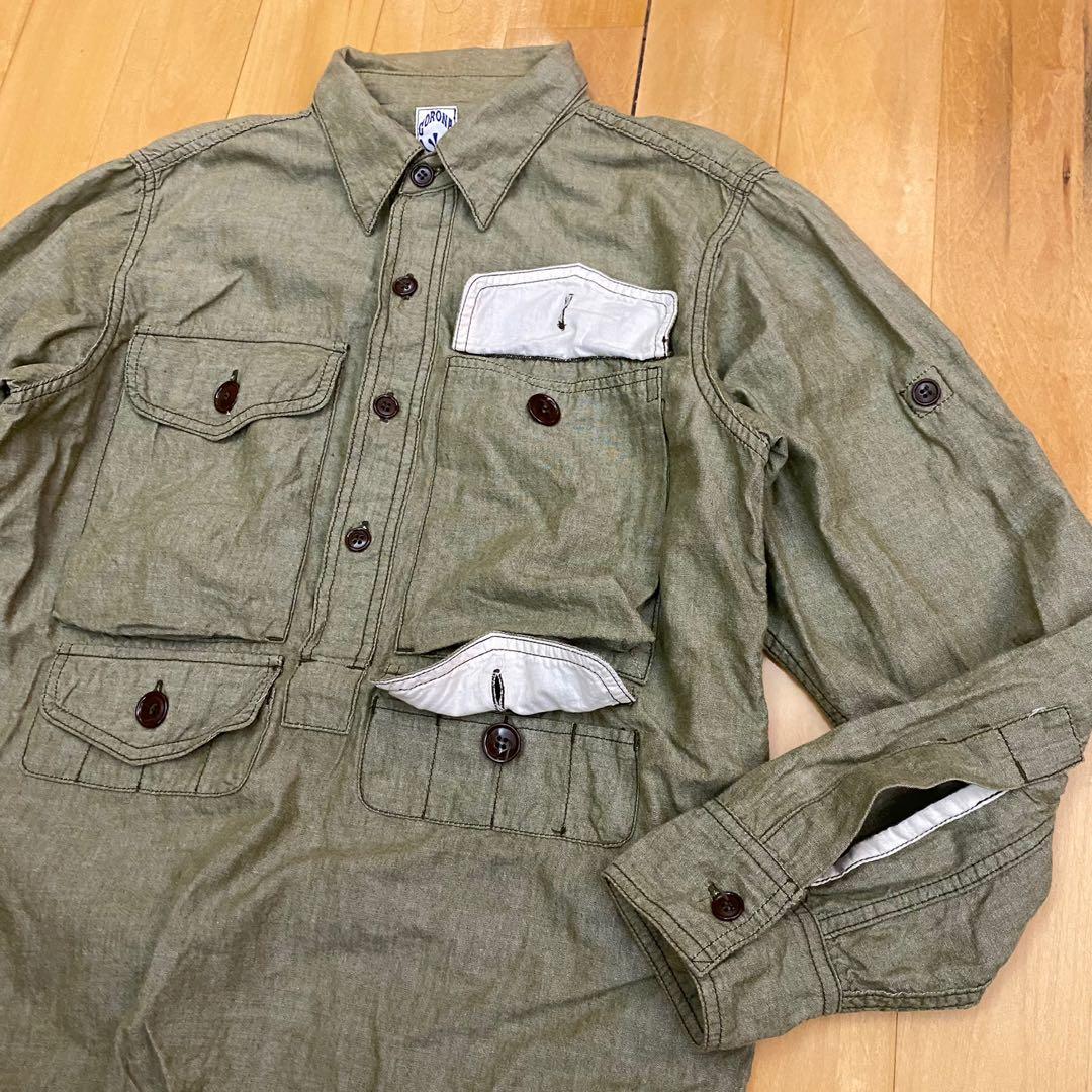 日本製Corona military HBT army pullover shirt / kapital, 男裝