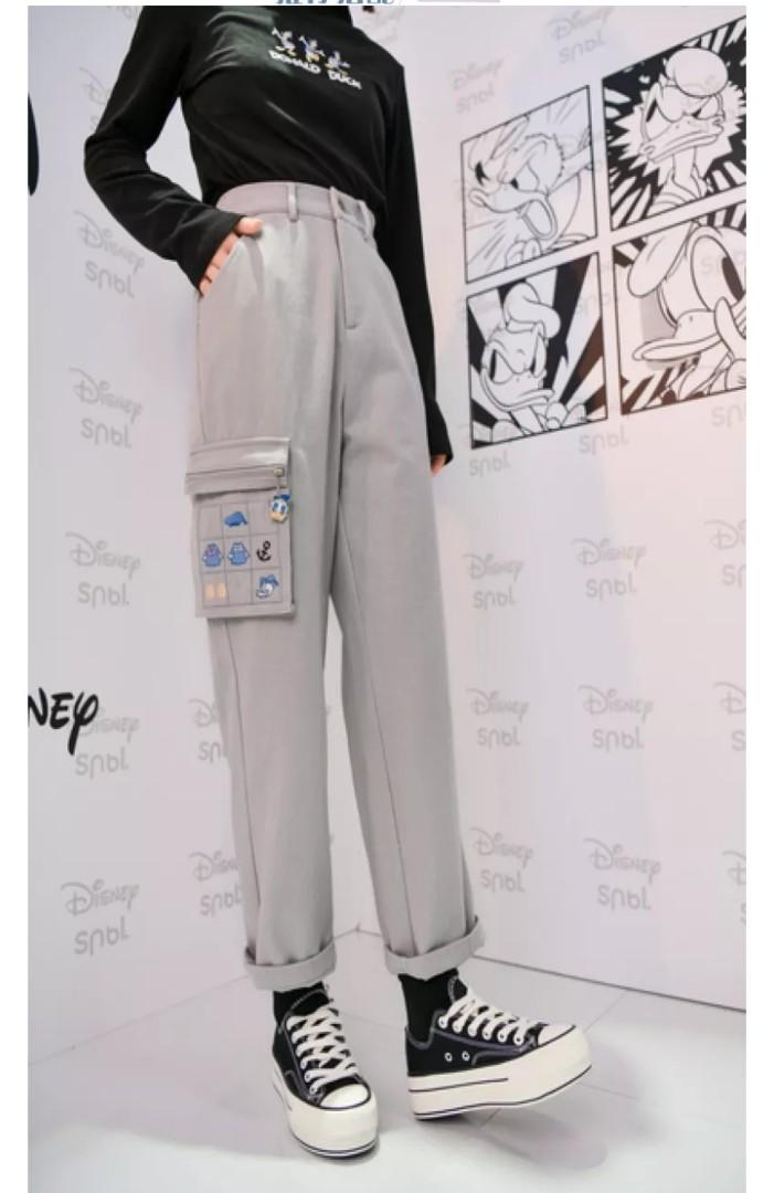 森女部落 Mori Girl Disney Donald Duck Grey Long Loose Pants, Women's Fashion,  Bottoms, Other Bottoms on Carousell