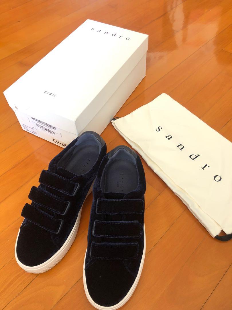Sandro Paris EU39 Brand New Sandro Velvet Sneakers Loafers Carousell