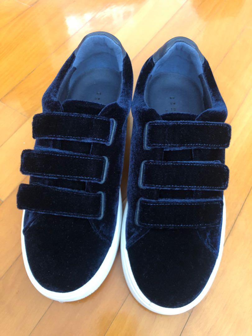 Sandro velvet best sale sneakers