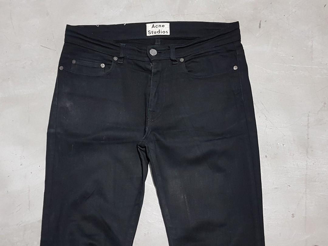 Acne Studios Stay Cash Jeans (Category: Jeans) located in Manila. Submitted by greatergoodph (Listing ID 1067946827, Image 3). Description: For Sale: Acne Studios Stay Cash Jeans - The Acne Stay Cash Jean is a slim cut jean with a slim leg, regular waist and taper from the knee. Made from a cotton blend black denim, the Ace features classic Acne detailing such as flat rivets on the back pockets, narrow stitched seams, three needle stitching on in