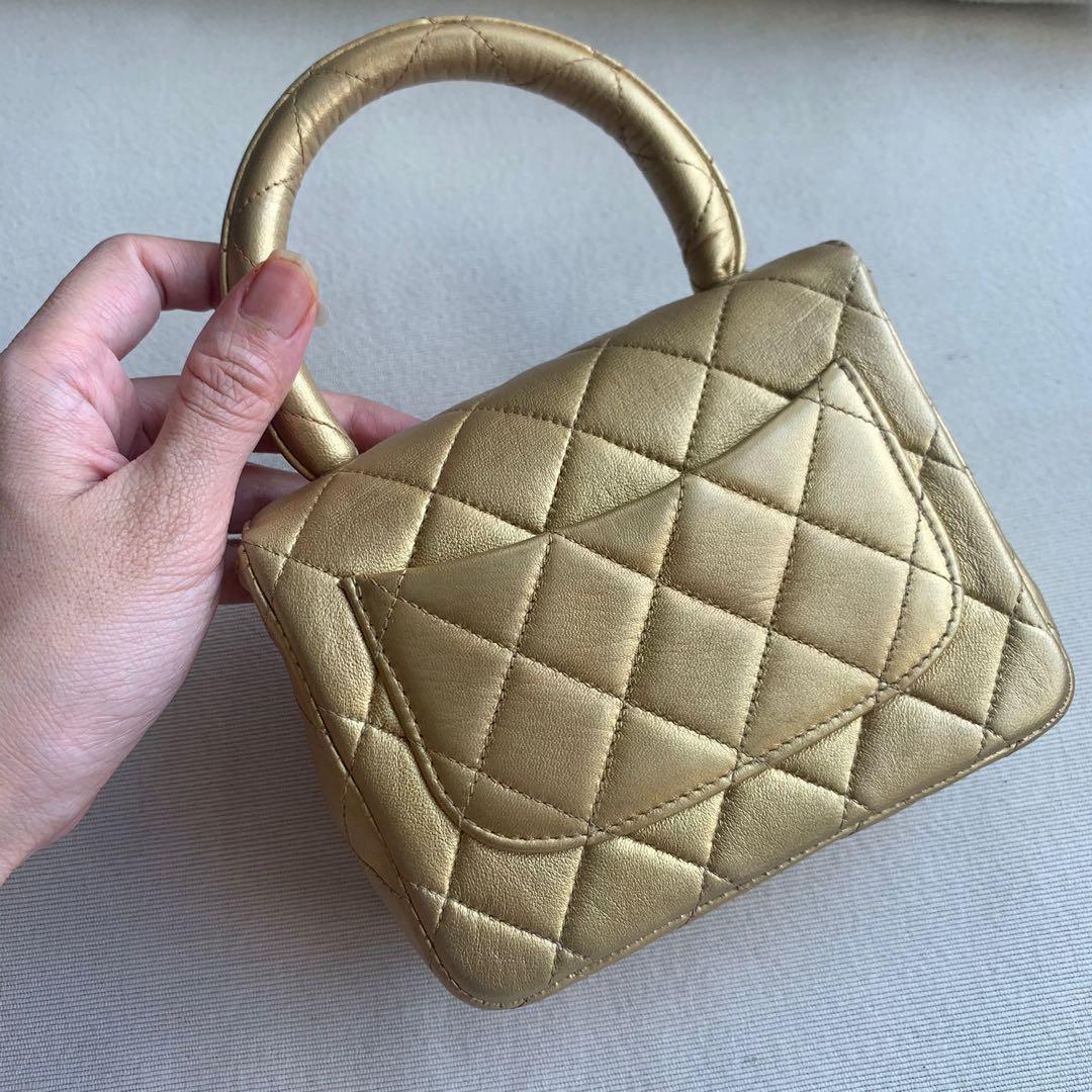AUTHENTIC CHANEL Gold Twin Parent Child Mother Daughter Kelly Bag💙FULL BOX  SET , Luxury, Bags & Wallets on Carousell
