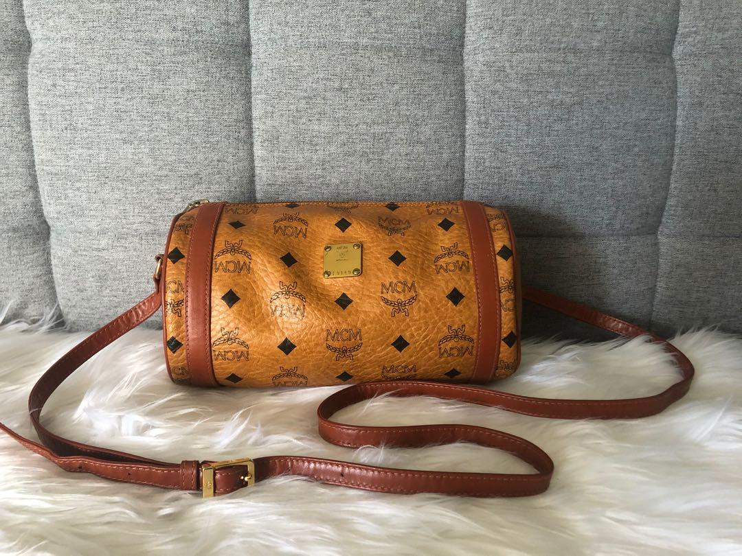 MCM Papillon Barrel Type Bag, Luxury, Bags & Wallets on Carousell