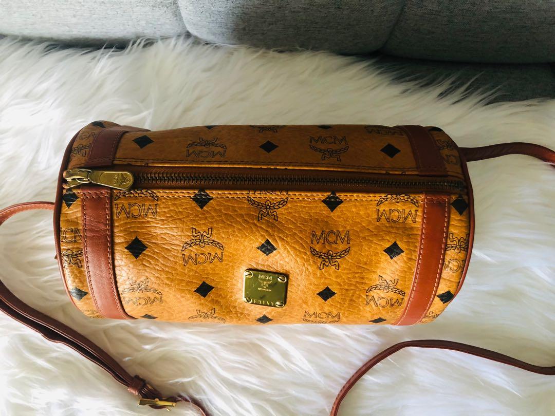 Authentic MCM Papillon Barrel Sling / Cross body Bag, rare find, adjustable  long strap, Luxury, Bags & Wallets on Carousell