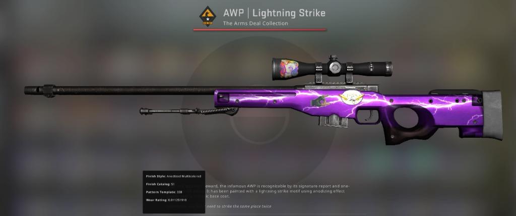 AWP | Lightning Strike FN (low float), Video Gaming, Gaming Accessories,  Interactive Gaming Figures on Carousell
