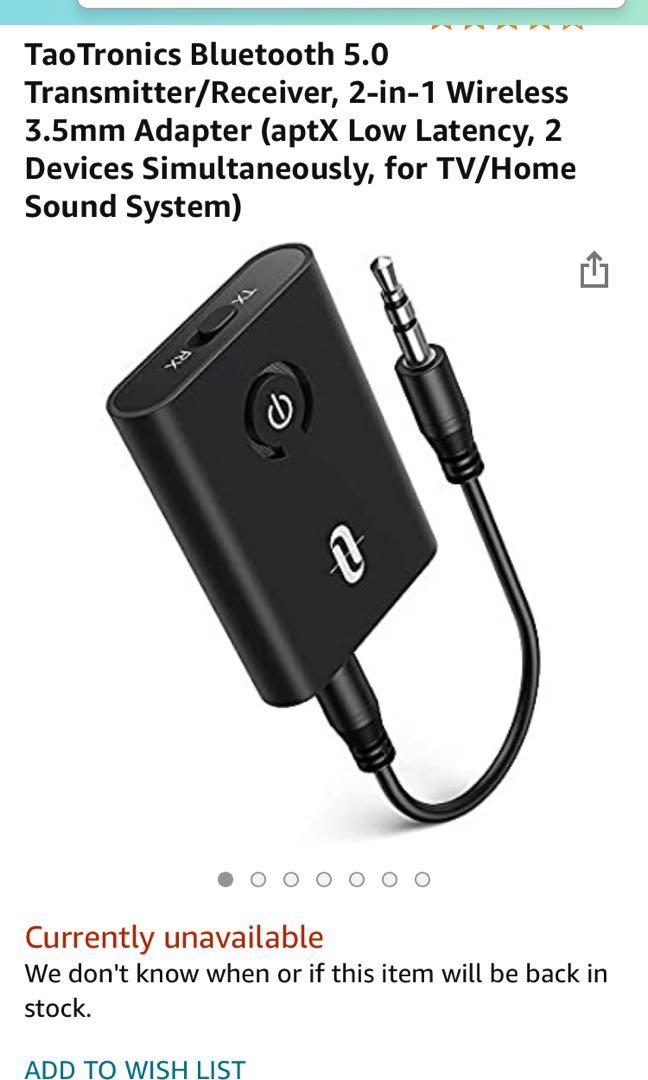 Taotronics bluetooth transmitter 5.0 new arrivals