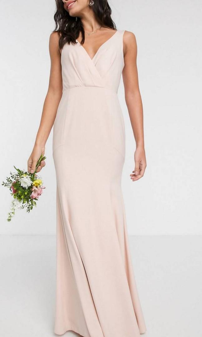 Casual blush top wedding dress