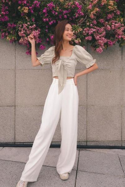 White top hot sale with palazzo