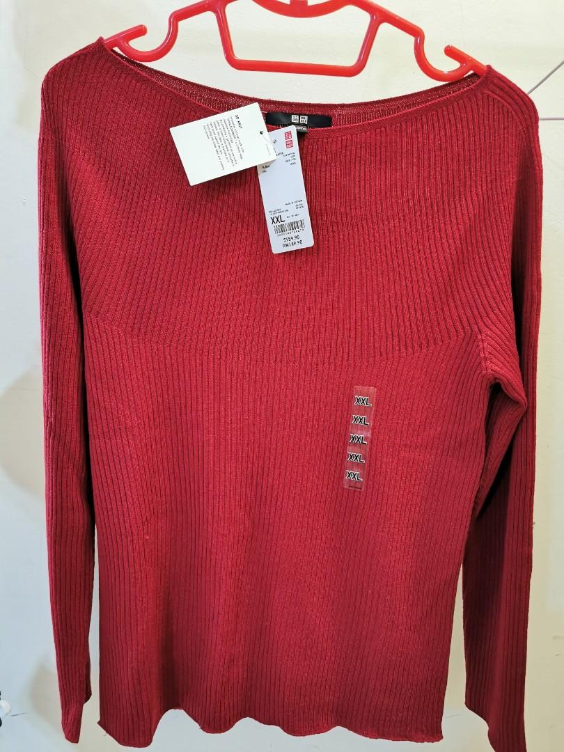 BNWT Uniqlo 3D Extra Fine Merino Ribbed Boat Neck Sweater