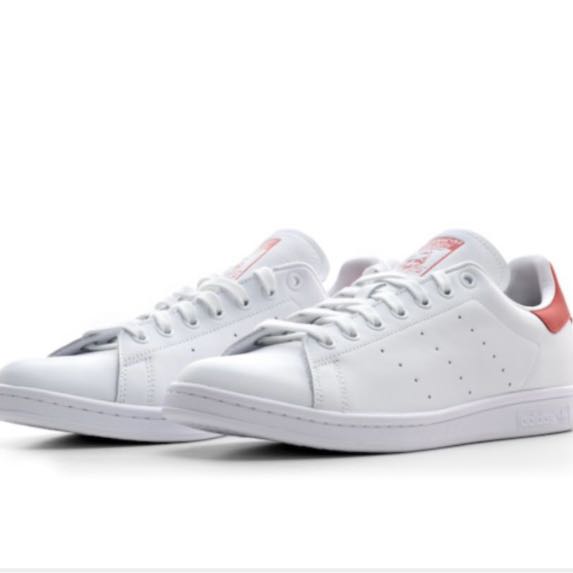 Red adidas stan smith mens top