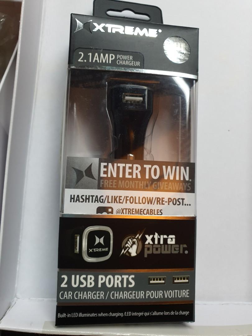 Car charger usb ports (Category: Chargers) located in Pasig City. Submitted by ocmom (Listing ID 1067918502, Image 1). Description: 2.1 Amp dual port double ports brand new sealed power charger.
