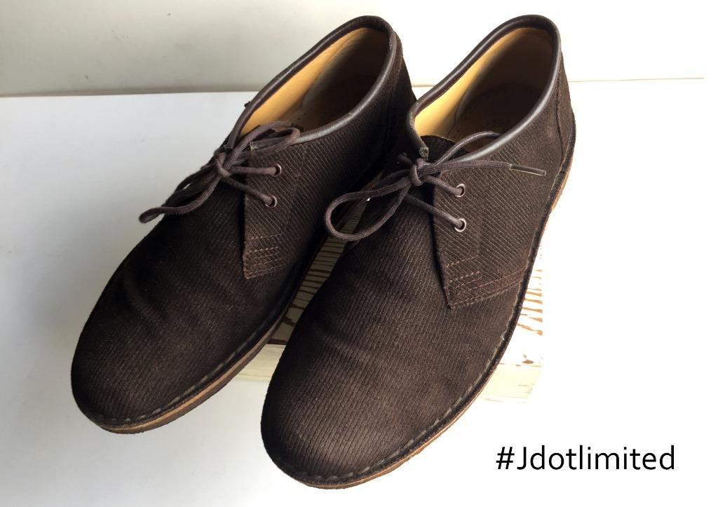 Clarks Originals Men s Jink Oxford Walnut Brown Corduroy Fabric