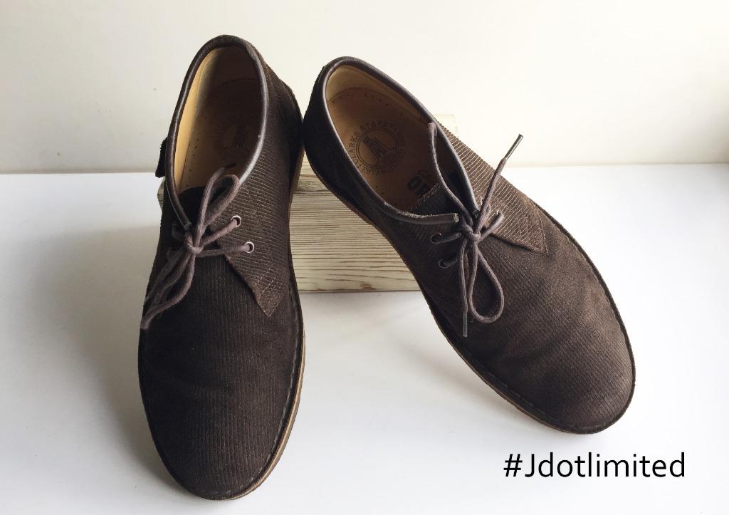 Clarks Originals Men s Jink Oxford Walnut Brown Corduroy Fabric