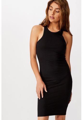Black racerback dress
