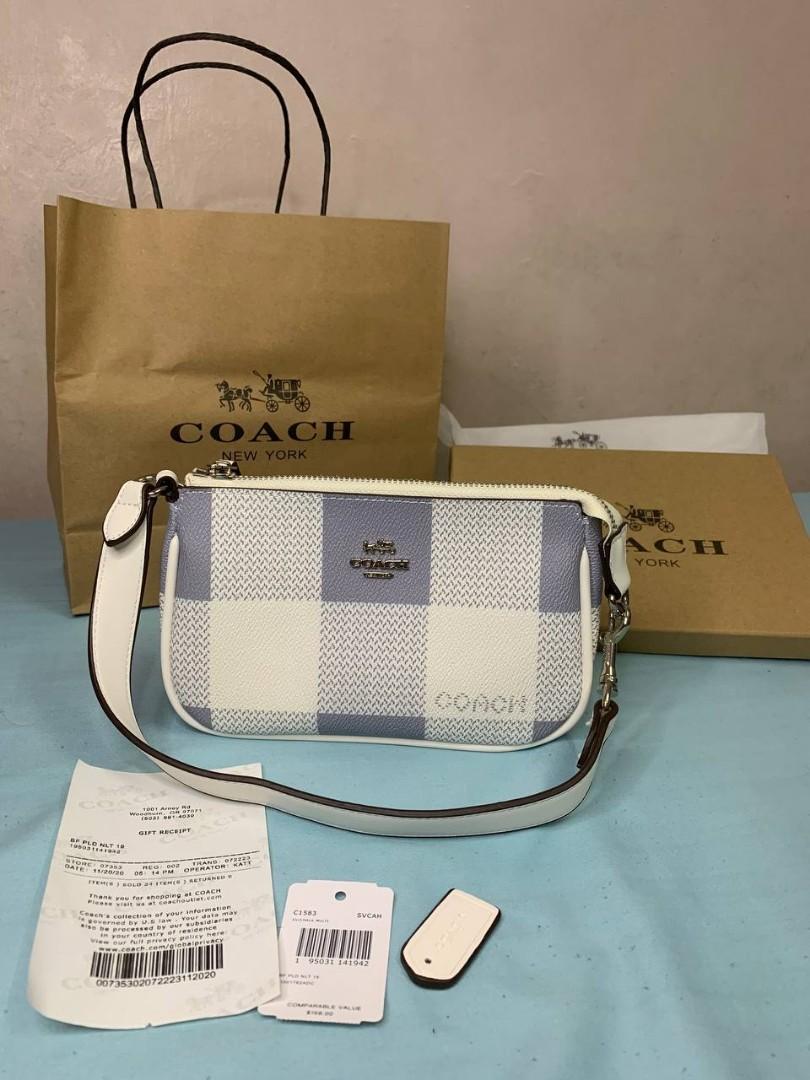 Coach christmas hotsell bag blue white