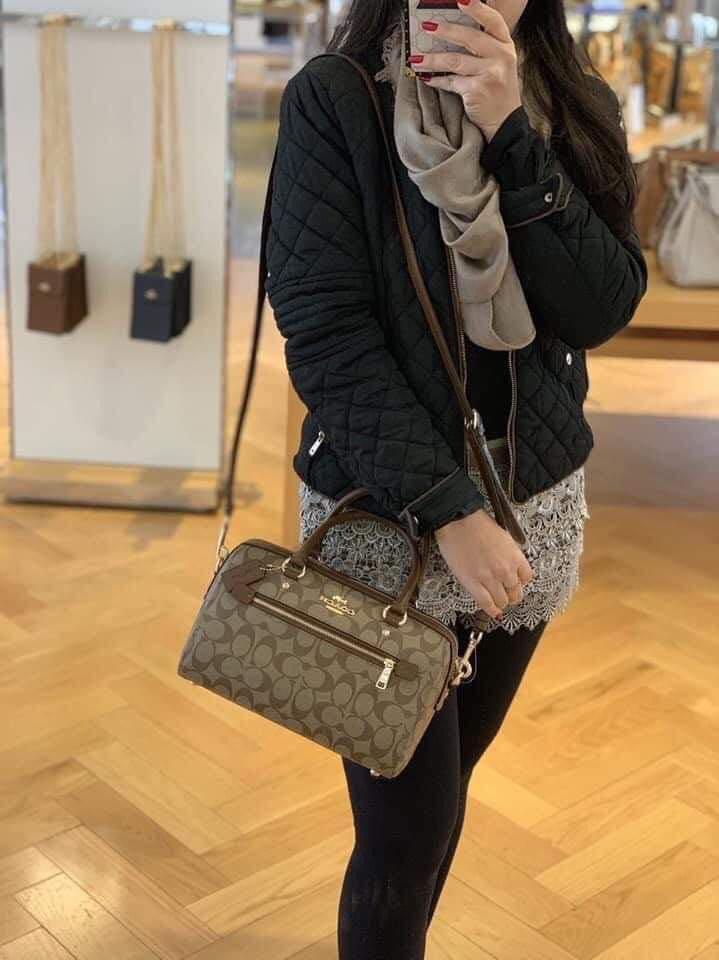 Coach Rowan Satchel in Signature Canvas, Women's Fashion, Bags & Wallets,  Shoulder Bags on Carousell