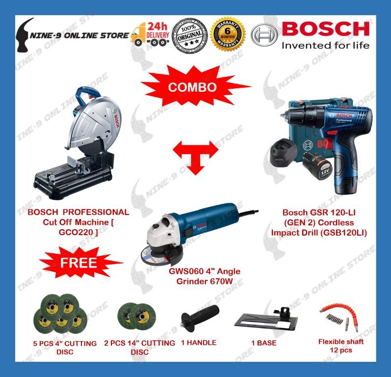 Bosch drill 2025 and grinder combo