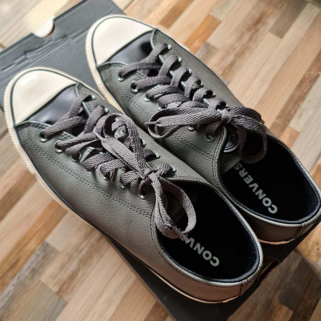 Converse Chuck Taylor All Leather Low Top Gray, Men's Fashion, Footwear, Sneakers on Carousell