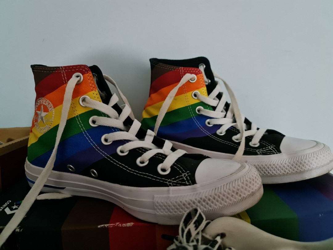 Converse Rainbow Pride High Cut Men #39 s Fashion Footwear Sneakers on
