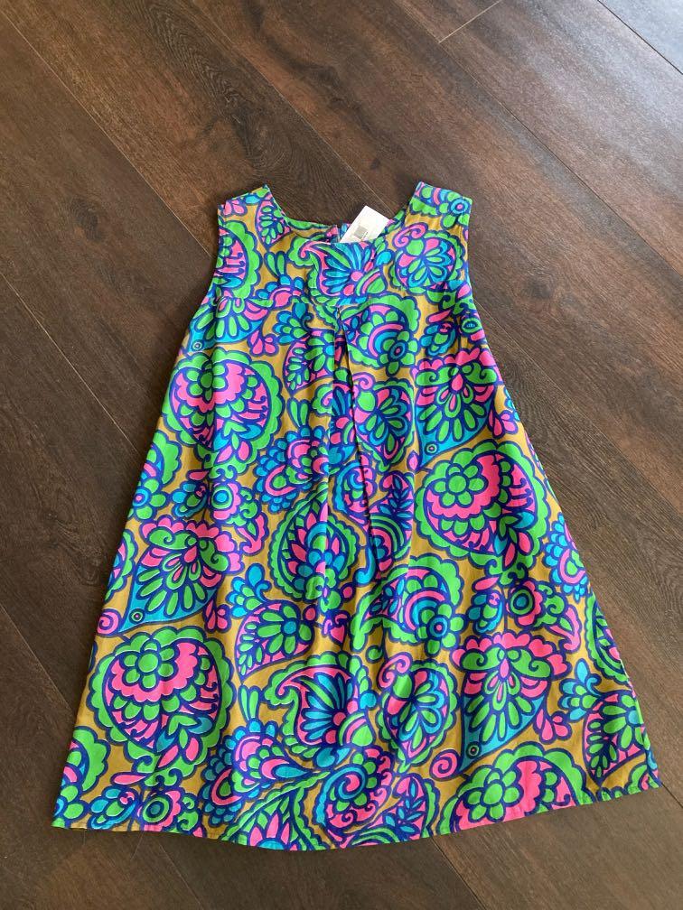 Deja Vu vintage green blue dress (L/XL), Women's Fashion, Tops, Sleeveless  on Carousell