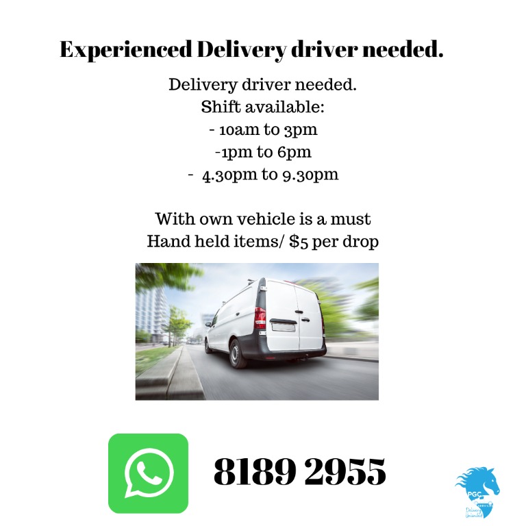 Delivery Drivers with own MPV or Van 