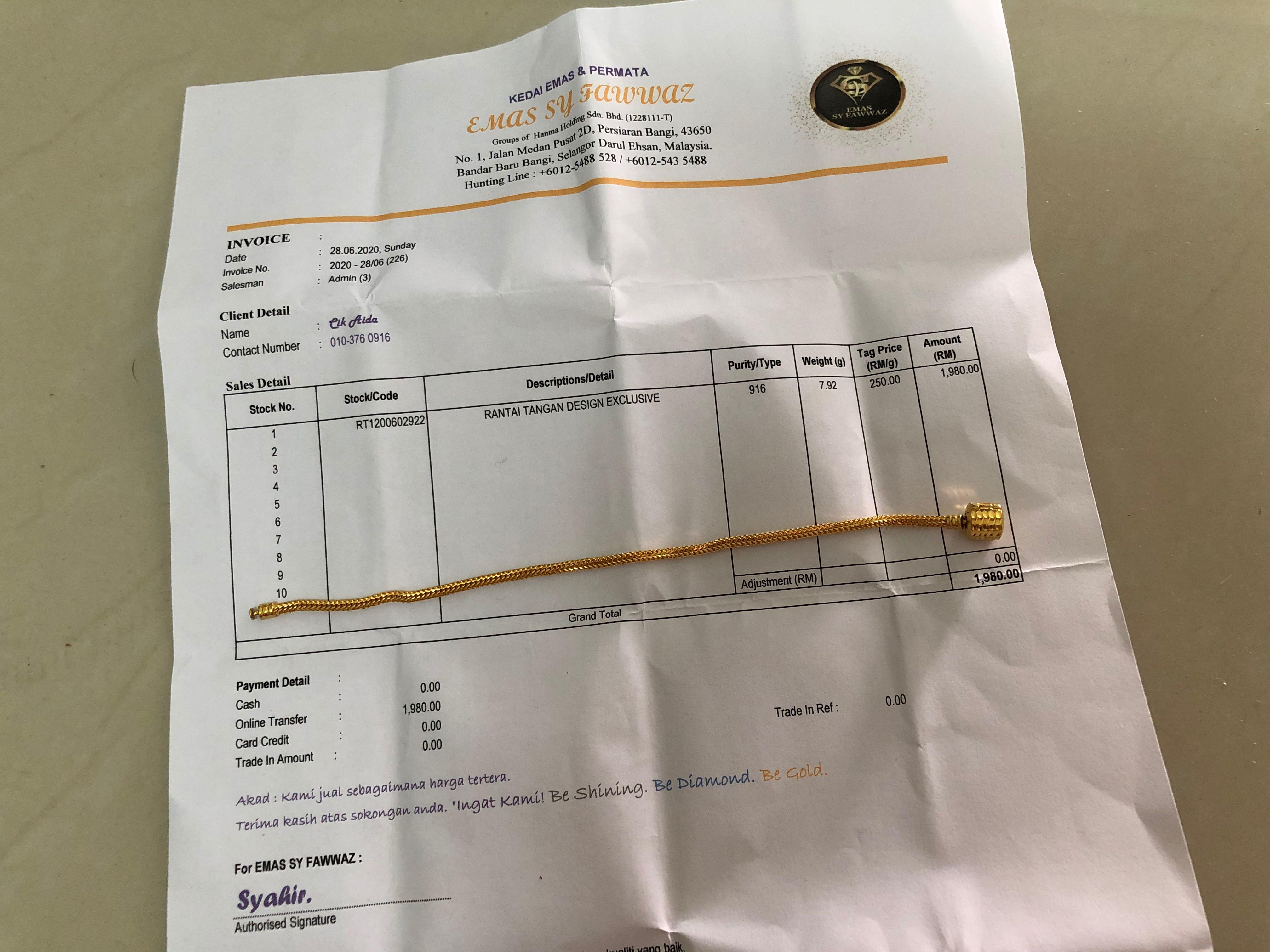 Emas 916 Rantai Tangan Pandora Luxury Accessories On Carousell