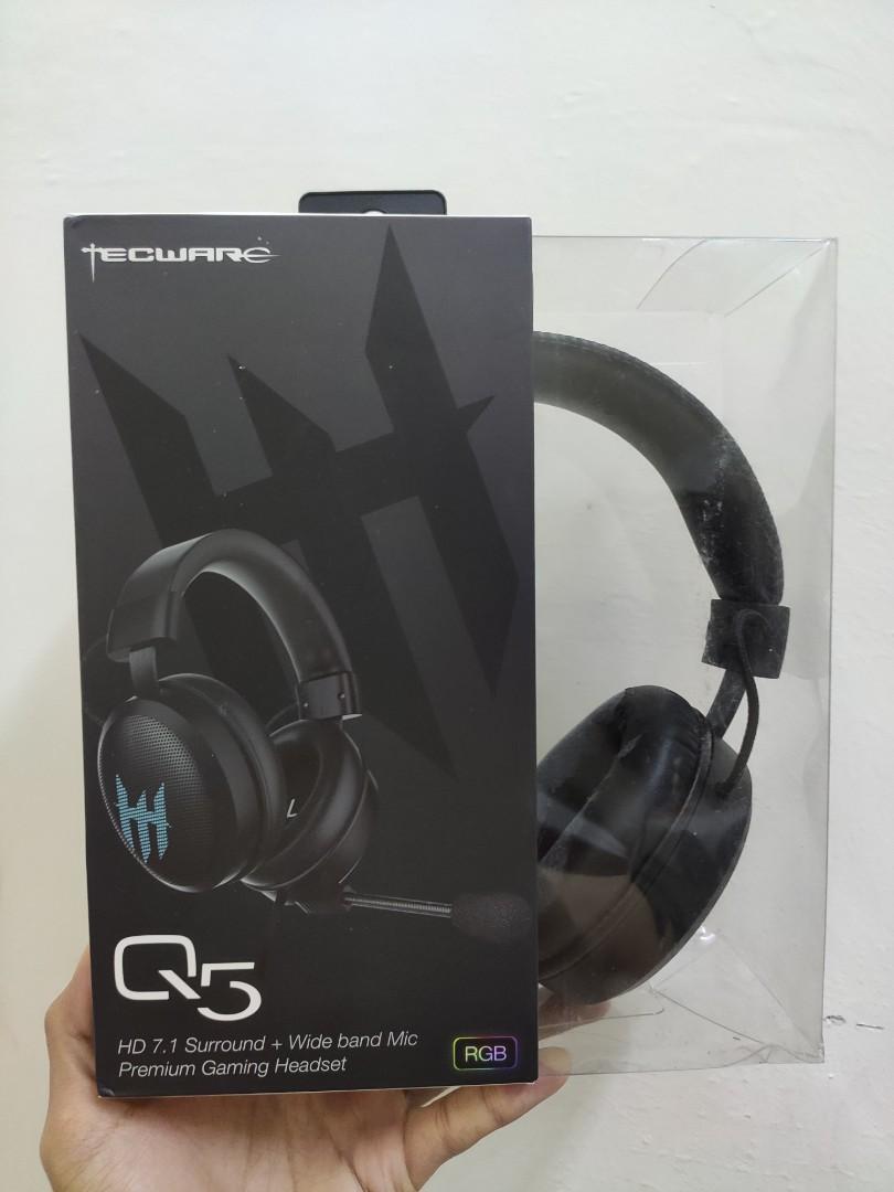 Gaming Headset Headphone Tecware Q5 7.1 Virtual Surround Sound