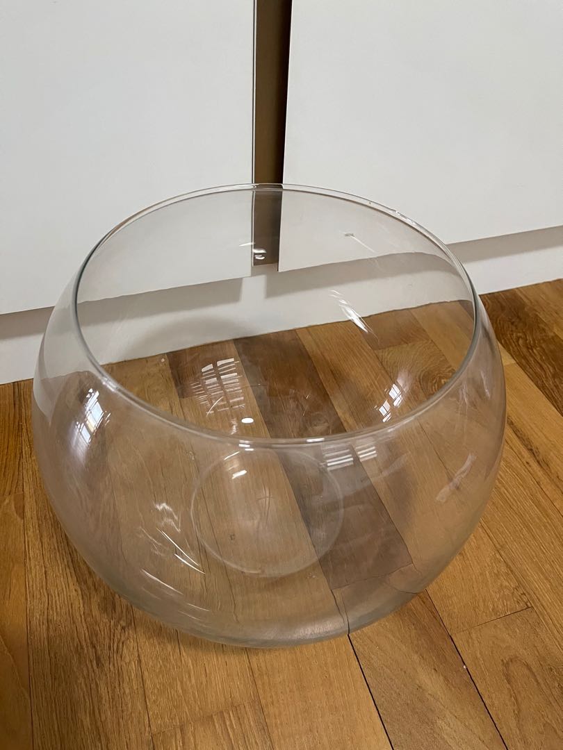 Glass lucky draw bowl or fish bowl, Furniture & Home Living, Home Decor