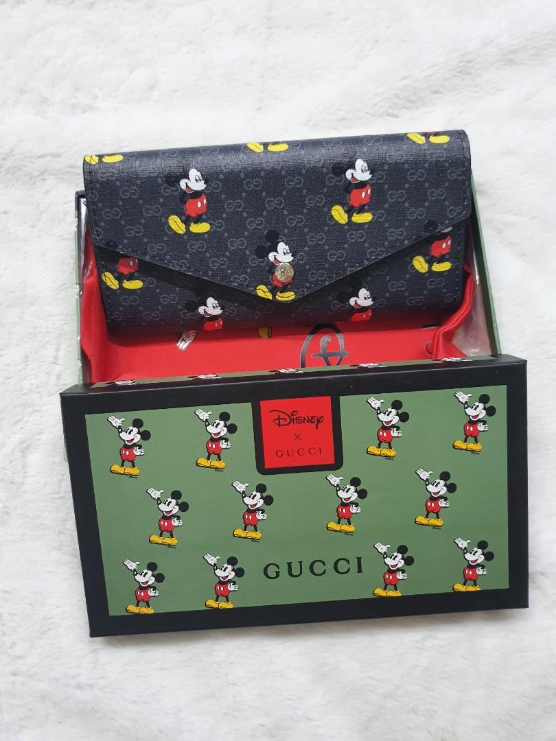 Gucci Mickey Mouse Envelope Wallet, Women's Fashion, Bags & Wallets, Wallets  & Card holders on Carousell