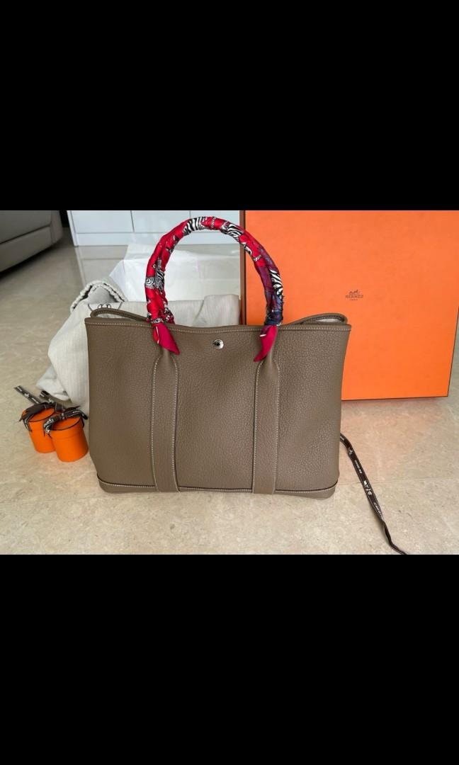 Hermes Garden Party 36 Negonda 18 Etoupe Luxury Bags Wallets