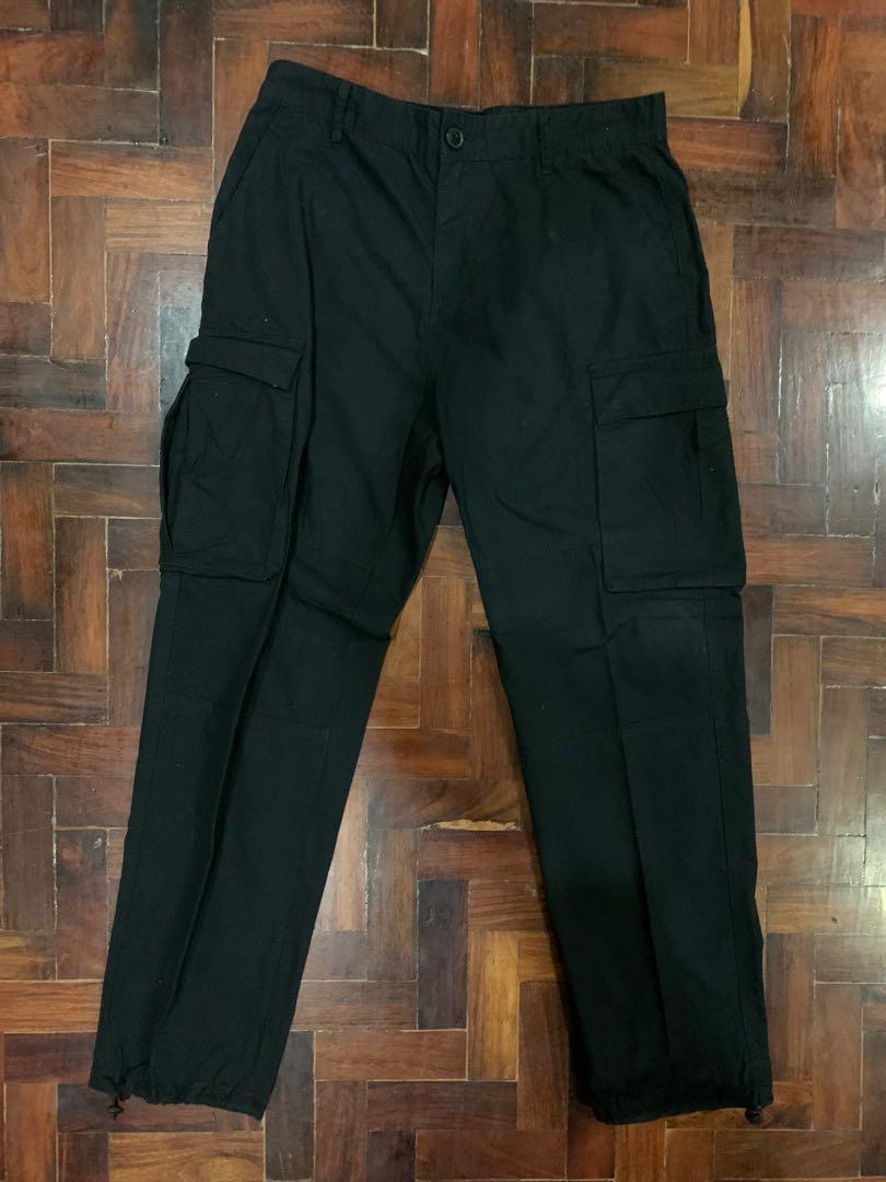 black cargo trousers h&m