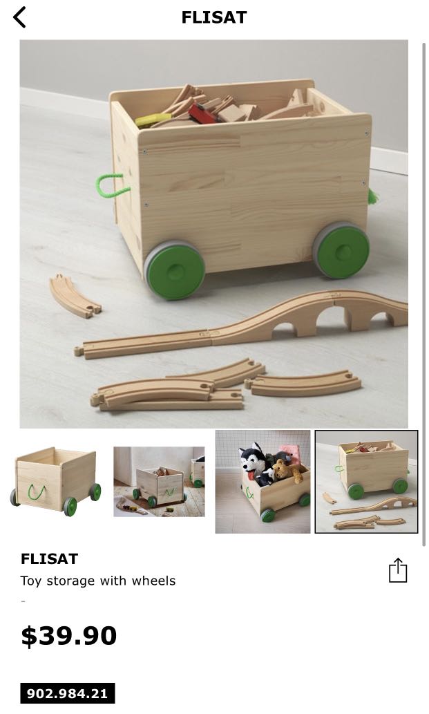 flisat toy storage with casters