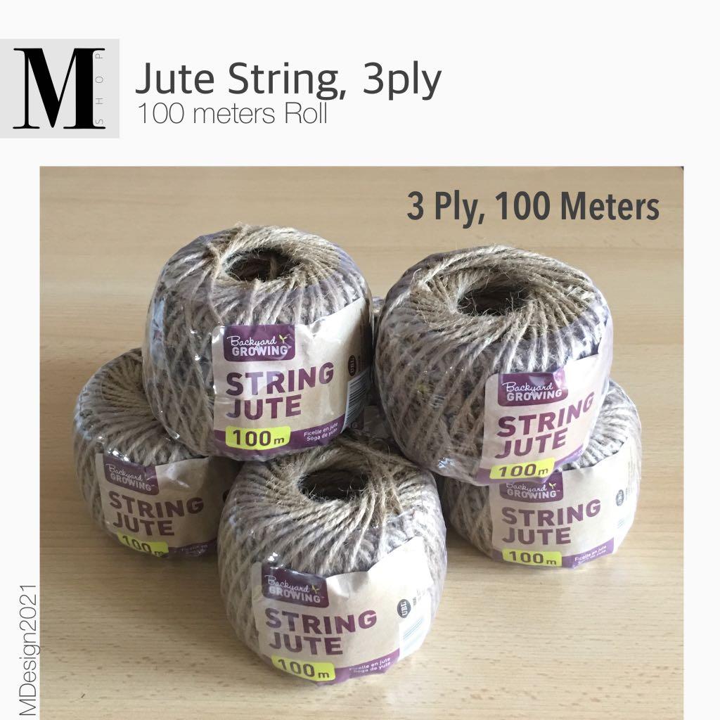 Jute String, in 3 Ply and 2ply (Category: Craft Supplies & Tools) located in Manila. Submitted by mshopmla (Listing ID 1067753144, Image 3). Description: Jute String, 3 Ply, 100 Meters Product Coder: JS3P-100 Price: Php 110.00 per Roll 2 Ply, 48 Meters Product Coder: JS2P-48 Price: Php 42.00 per Roll #jutestring3ply #100meters.