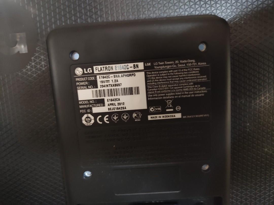 LG Flatron E1642 LED Monitor 15.6", Computers & Tech, Parts