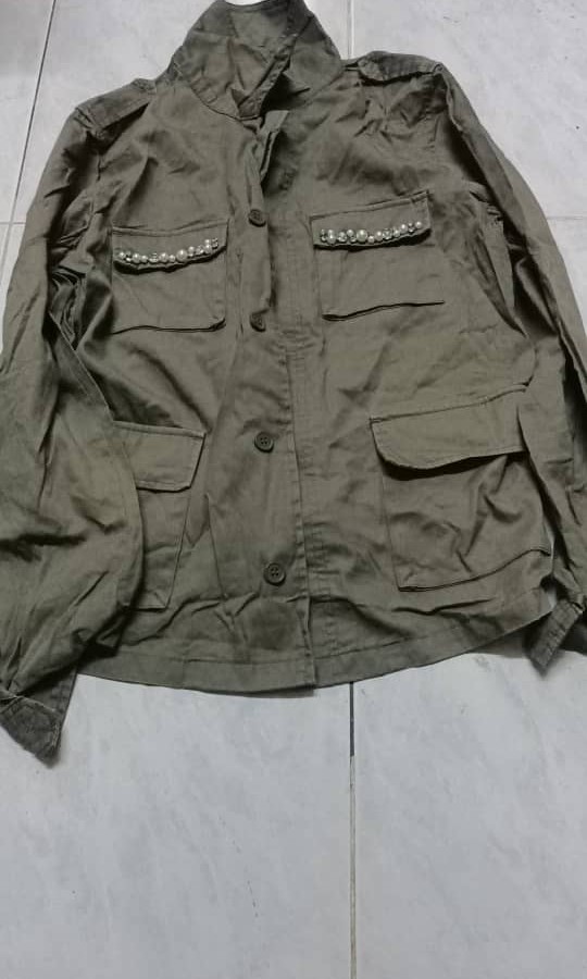 light green army jacket