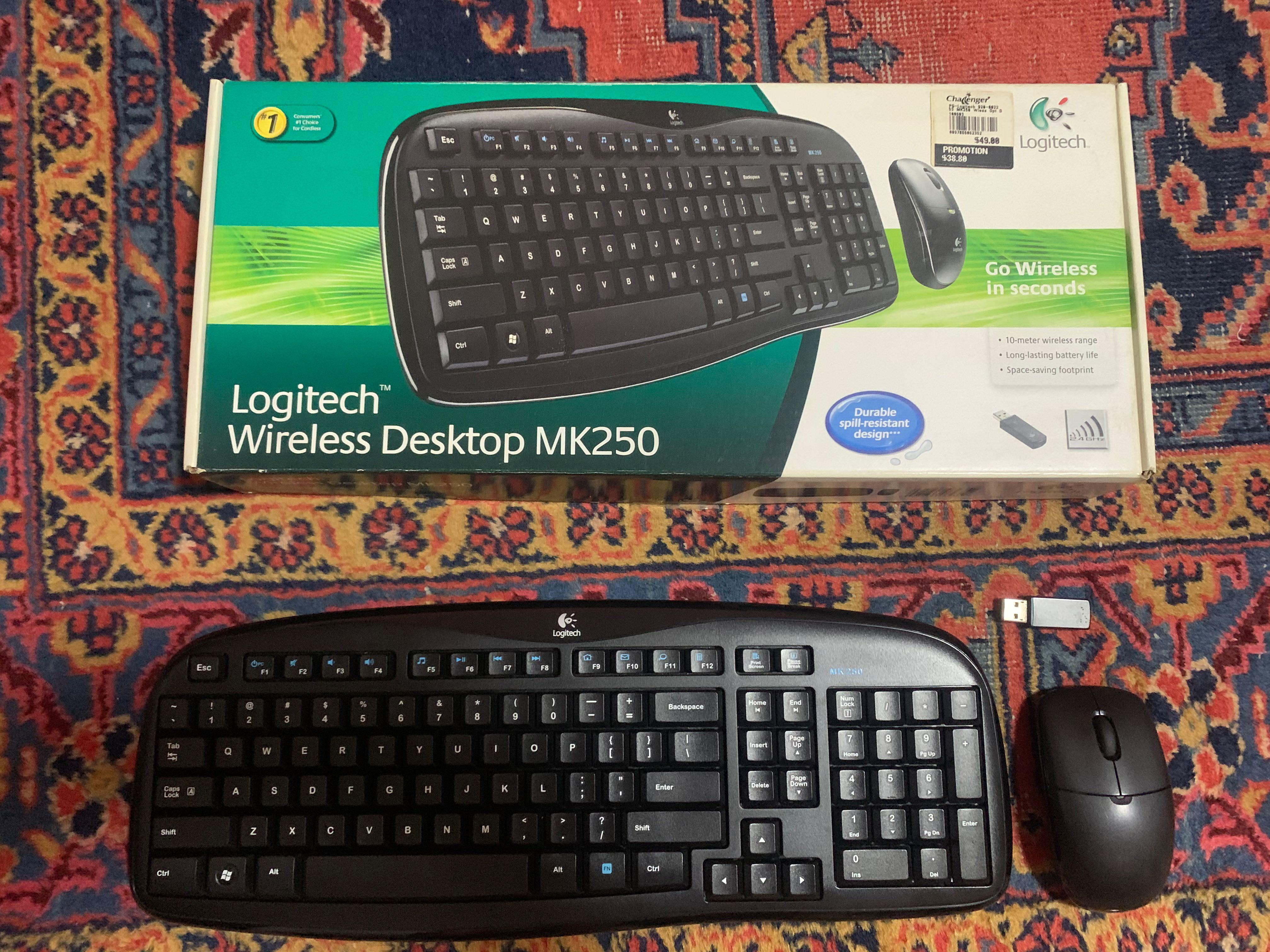 Logitech Keyboard And Mouse MK250, Tech, Parts & Computer Keyboard on