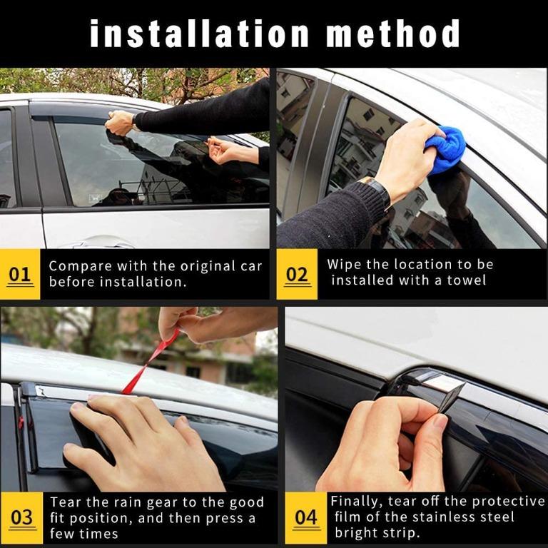 MG HS Premium Door Car Sun Rain Guard Wind Deflectors Visors WindVisor