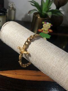 New Gold Men’s Crucifix Chain Bracelet