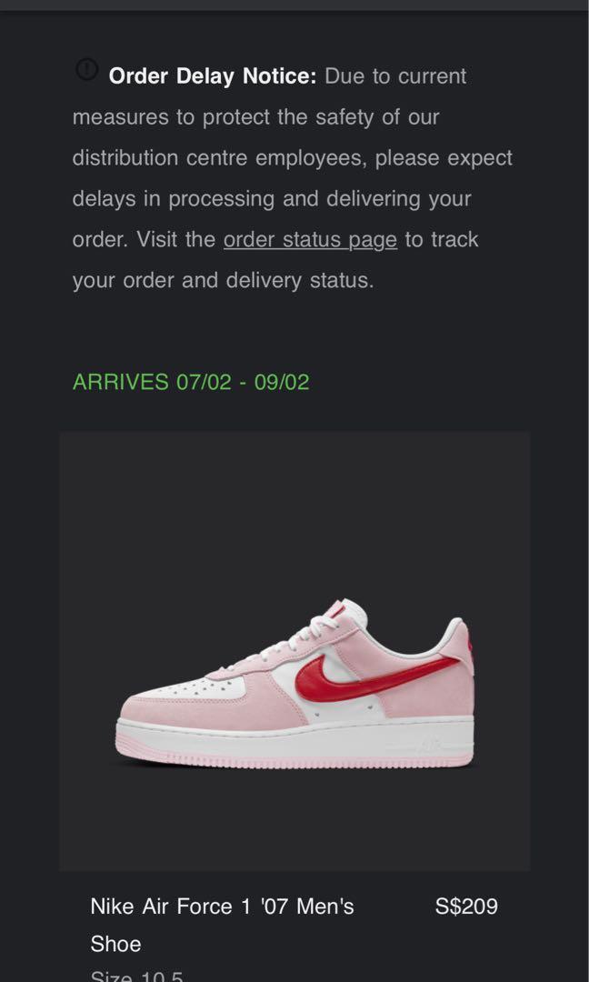 Nike Air Force 1 '07 Valentine's Day, Men's Fashion, Footwear, Sneakers on  Carousell