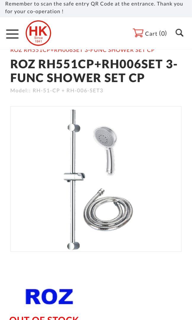 ROZ shower head set Brand New in Box Hoe Kee, TV & Home Appliances, Water Heater & Instant
