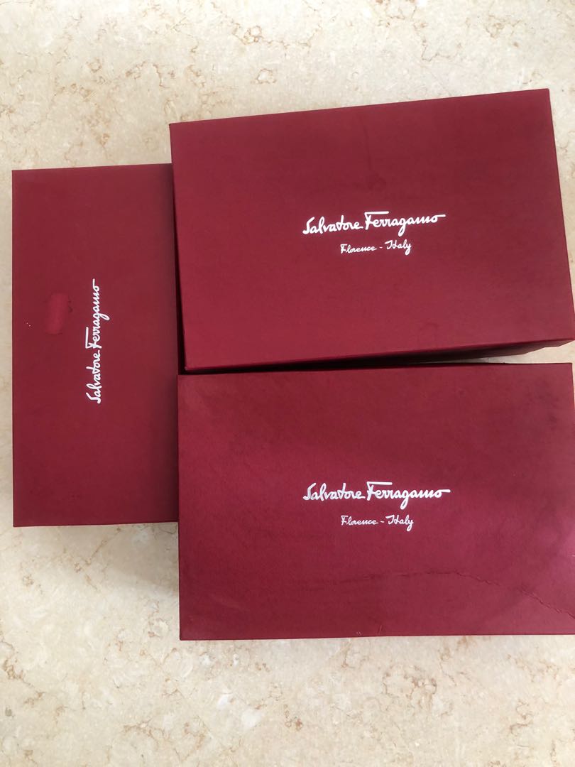 Salvatore Ferragamo shoe boxes, Luxury, Accessories on Carousell
