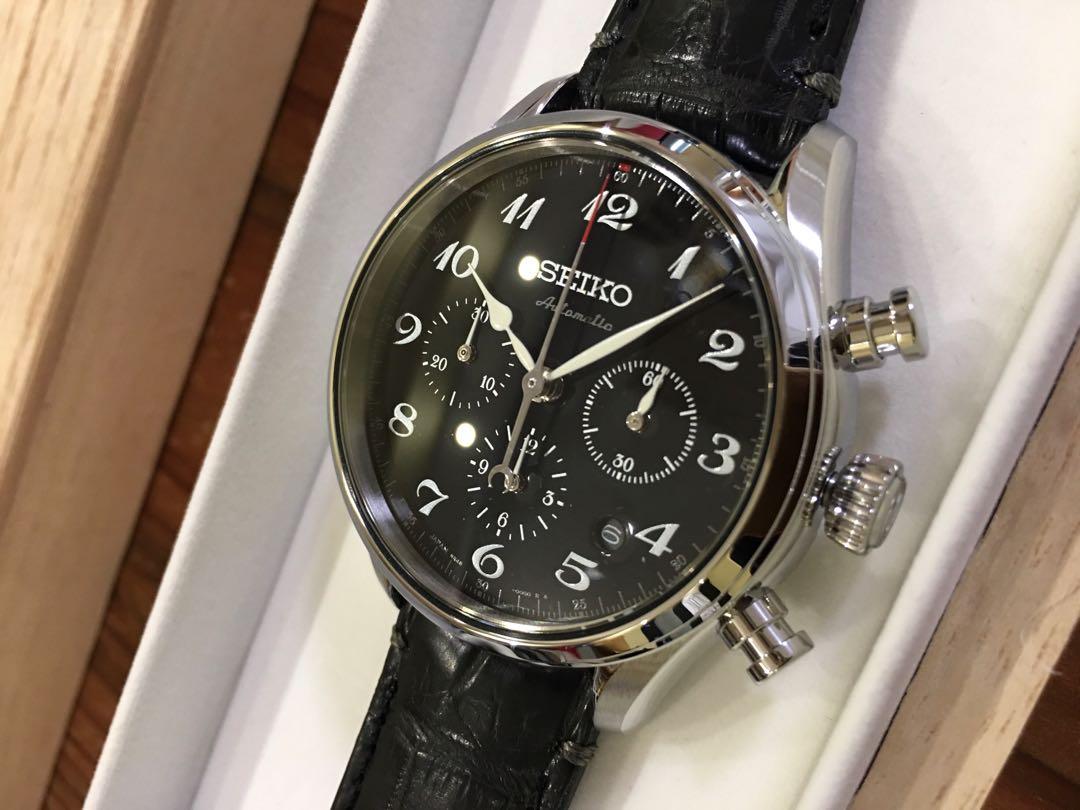 SEIKO SARK003 田村一舟黑漆手繪自動計時碼錶（限1000本全新限量版）, 名牌, 手錶- Carousell