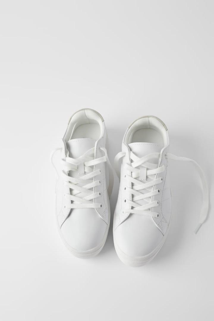 zara white sneakers