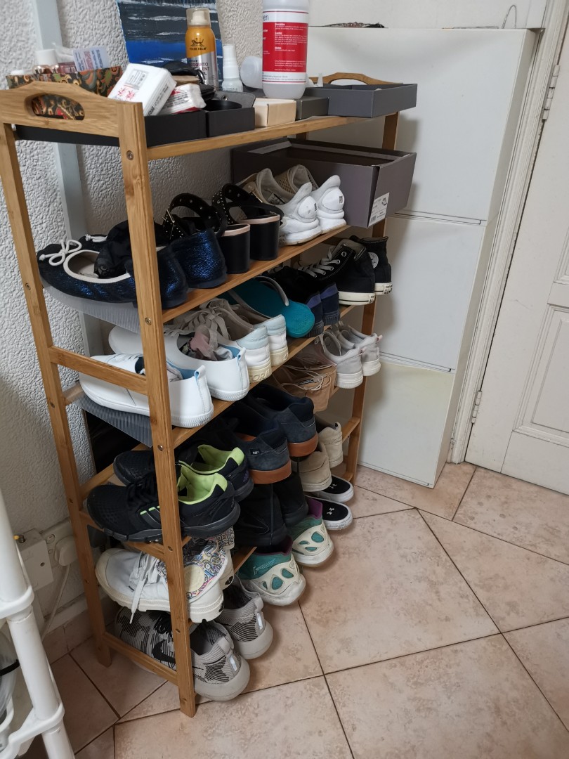6 tier bamboo shoe rack on Shoe Rack Bamboo 6 Layer Furniture Shelves Drawers On Carousell