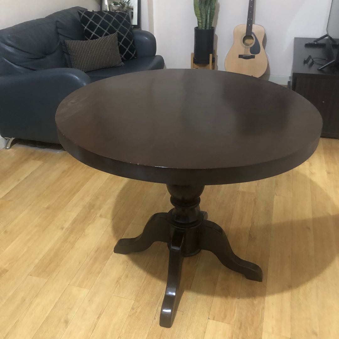 4 Seater Solid Wood Round Dining Table Furniture Home Living Tables Sets On Carou 4 Seater Solid Wood Round Dining Table, Solid Wood Round Dining Table For 4