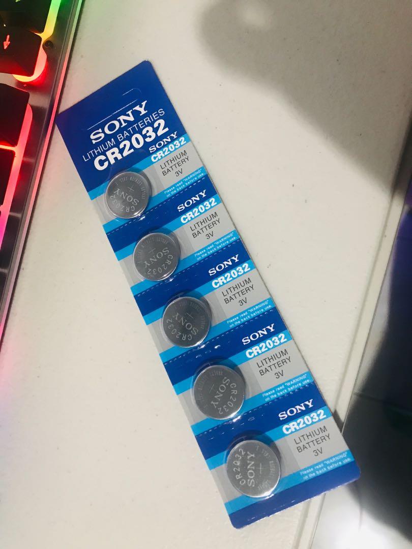 Sony CR2032 CMOS Battery 3v (Category: Chargers) located in Manila. Submitted by sdfsolutions (Listing ID 1067815026, Image 1). Description: Sony lithium batteries CMOS 3v Battery Size: CR2032 Output Voltage: 3V Capacity: 220mAh Size: 20 x 3.2mm Chemistry: Li-MnO2 Replace for: CR2032, ECR2032, DL2032, LM2032, 2032, KCR2032, BR2032, KL2032, L2032, E-CR2032, KECR202 , 5004LC, L14 Tags: CR2032 Sony CR2032 CR2032 Sony battery CR2032 2032 CMOS Battery